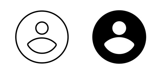 User Account icon. Avatar or person sign. Profile picture, portrait. User profile symbol