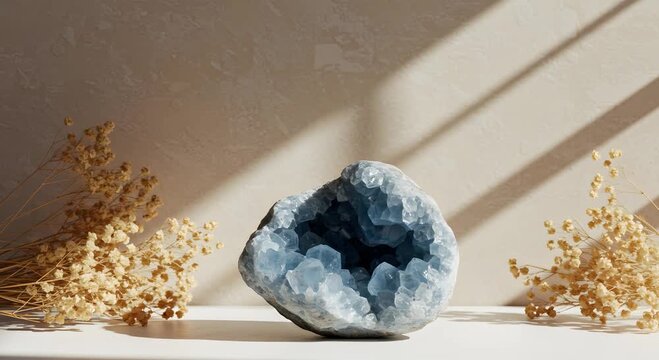 Blue Celestita Energetic meditational Stone