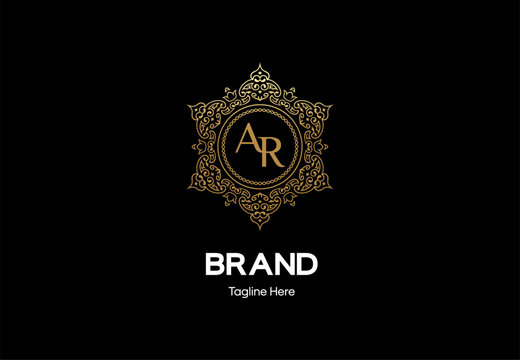 Luxury Elegant AR Monogram Logo Design