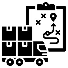 Logistics Planning Glyph Icon