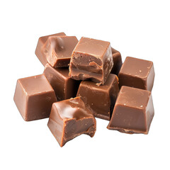 Dark chocolate squares, clustered