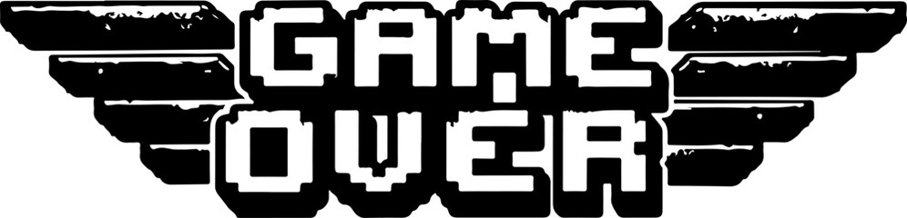 Fototapeta premium Retro Pixel Game Over
