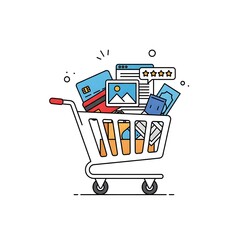full shopping cart icon