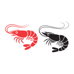 vector illustration of a shrimp
