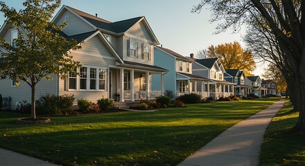 Row of Homes in the Midwest