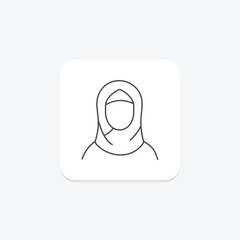 Headscarf, vector, pixel perfect, illustrator file