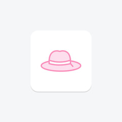 Boater Hat, vector, pixel perfect, illustrator file