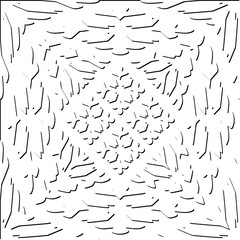  3d relief tiles.Vector pattern with symmetrical elements. Modern stylish abstract texture. Repeating tiles from striped elements. Black and white pattern.