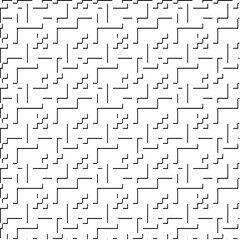  3d relief tiles.Vector pattern with symmetrical elements. Modern stylish abstract texture. Repeating tiles from striped elements. Black and white pattern.