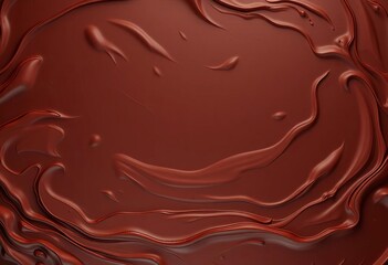 Fototapeta premium Dark chocolate background with rich cocoa butter swirls, luxurious texture, chocolate, beauty