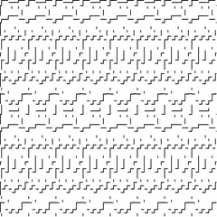 3d relief tiles.Vector pattern with symmetrical elements. Modern stylish abstract texture. Repeating tiles from striped elements. Black and white pattern.