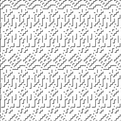 3d relief tiles.Vector pattern with symmetrical elements. Modern stylish abstract texture. Repeating tiles from striped elements. Black and white pattern.