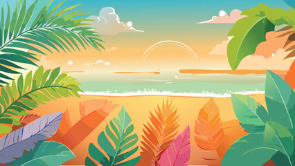 Diverse collection of lively summer backgrounds with bright colors, tropical motifs, and cheerful patterns, perfect for seasonal branding, holiday cards, or festive digital content.
