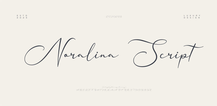 signature Font Calligraphy Logotype Script Brush Font Type Font lettering handwritten. vector illustration 
