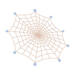 Obraz premium Fish net icon, isolated fishnet and fish scoop. Mesh tool used for catching. Device for safely transferring fish from one container to another or water. Vector cartoon illustration