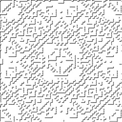 3d relief tiles.Vector pattern with symmetrical elements. Modern stylish abstract texture. Repeating tiles from striped elements. Black and white pattern.