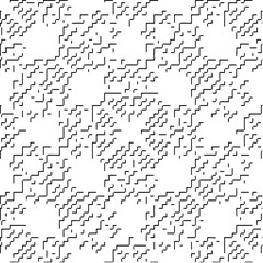 3d relief tiles.Vector pattern with symmetrical elements. Modern stylish abstract texture. Repeating tiles from striped elements. Black and white pattern.