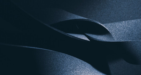 Wavy element in motion, dark background