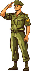 cartoon military soldier