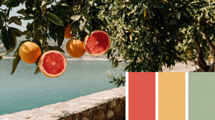 vibrant summer color palettes featuring bright watermelon mandarin lemon and lime hues deliver fresh and energetic