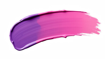 Vibrant pink and purple paint stroke, showcasing smooth blend of colors, ideal for artistic backgrounds or creative projects