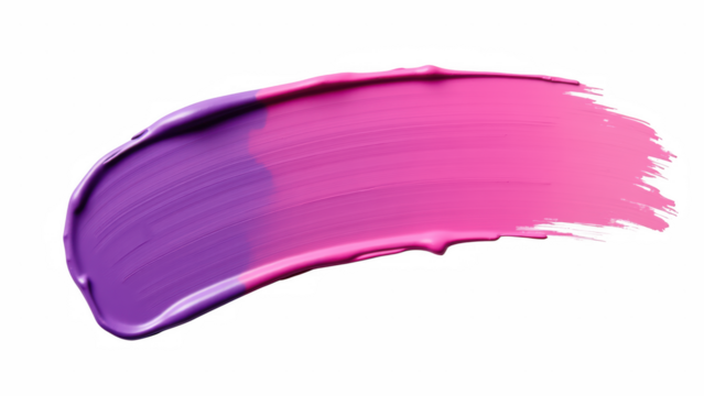 Vibrant pink and purple paint stroke, showcasing smooth blend of colors, ideal for artistic backgrounds or creative projects