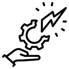 Born To Disrupt Icon Line Vector Illustration