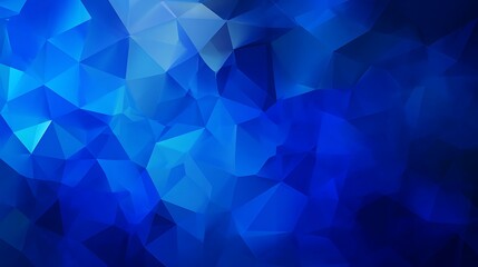 Obraz premium Abstract geometric shapes in varying shades of blue polygons triangles