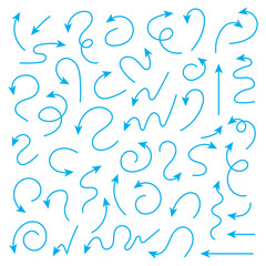 red hand drawn arrow set.Collection of hand drawn isolated arrows.red doodle arrows.