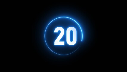 20 seconds countdown timer. 
