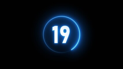 19 seconds countdown timer. 
