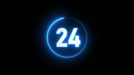 24 seconds countdown timer. 