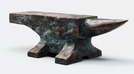 Rusty anvil, aged metal, industrial