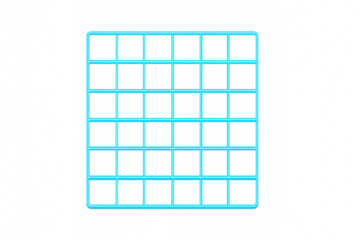 Bright neon blue grid glowing on transparent background, perfect for futuristic or technological designs