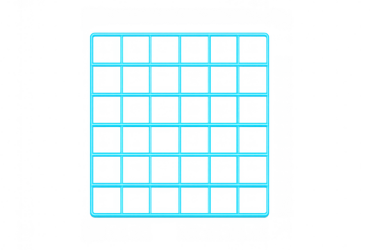 Bright neon blue grid glowing on transparent background, perfect for futuristic or technological designs - Powered by Adobe