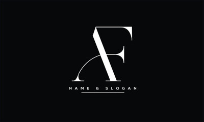 AF, FA, A, F Abstract Letters Logo Monogram