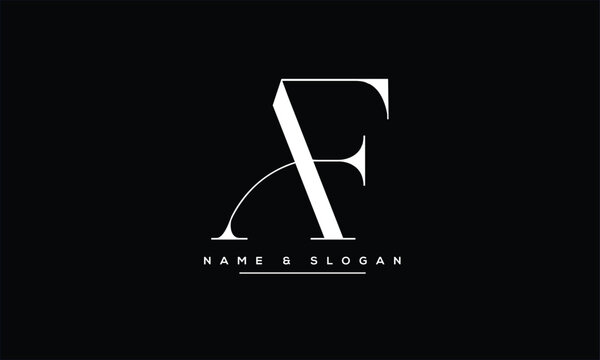 AF, FA, A, F Abstract Letters Logo Monogram