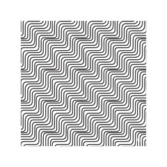 Geometric seamless pattern with interwoven lines, abstract black and white vector background