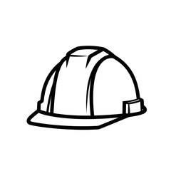 A white hard hat for construction isolated on white background