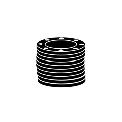 Stack of coins isolated on white background represents financial wealth