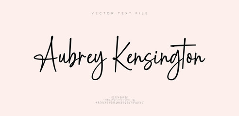 Signature Modern Branding Font. Elegant Script Signature Font for Wedding Invitations, Business Branding, and Fashion Projects . vector illustration 
