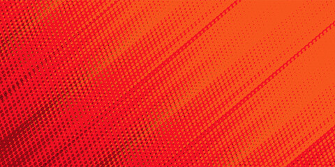 Red diagonal geometric shape with halftone. Modern fiber textured vector