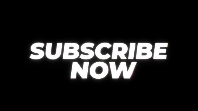 Dynamic Subscribe Now Animation: Glitch Effects and Modern Design for Social Media Channels