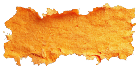 Orange, textured, map-like shape
