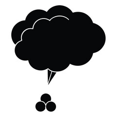 thought cloud evolving vector icon