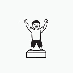 Fototapeta premium man on the podium