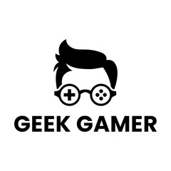 Gaming avatar with joystick and nerd glasses