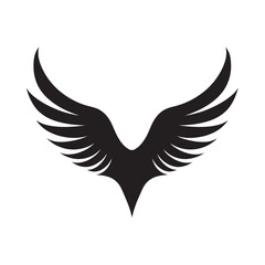 Spread Bird Wings Silhouette vektor