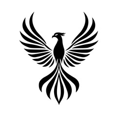 Symmetrical Phoenix Wings Vector