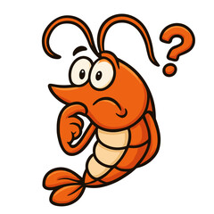 Confused prawn ponders life's mysteries now.
